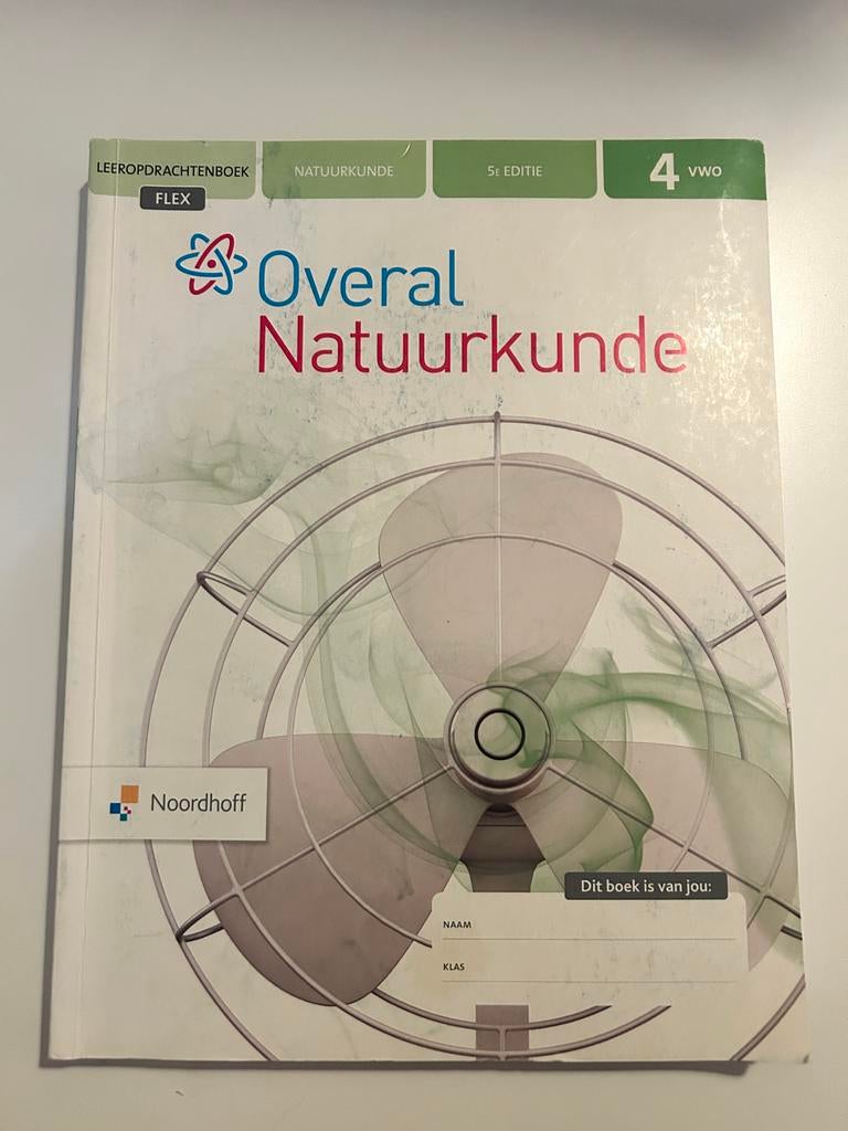 Overal Natuurkunde 4 VWO Leeropdrachtenboek 5e editie, Ophalen of Verzenden, Gelezen, VWO, Natuurkunde