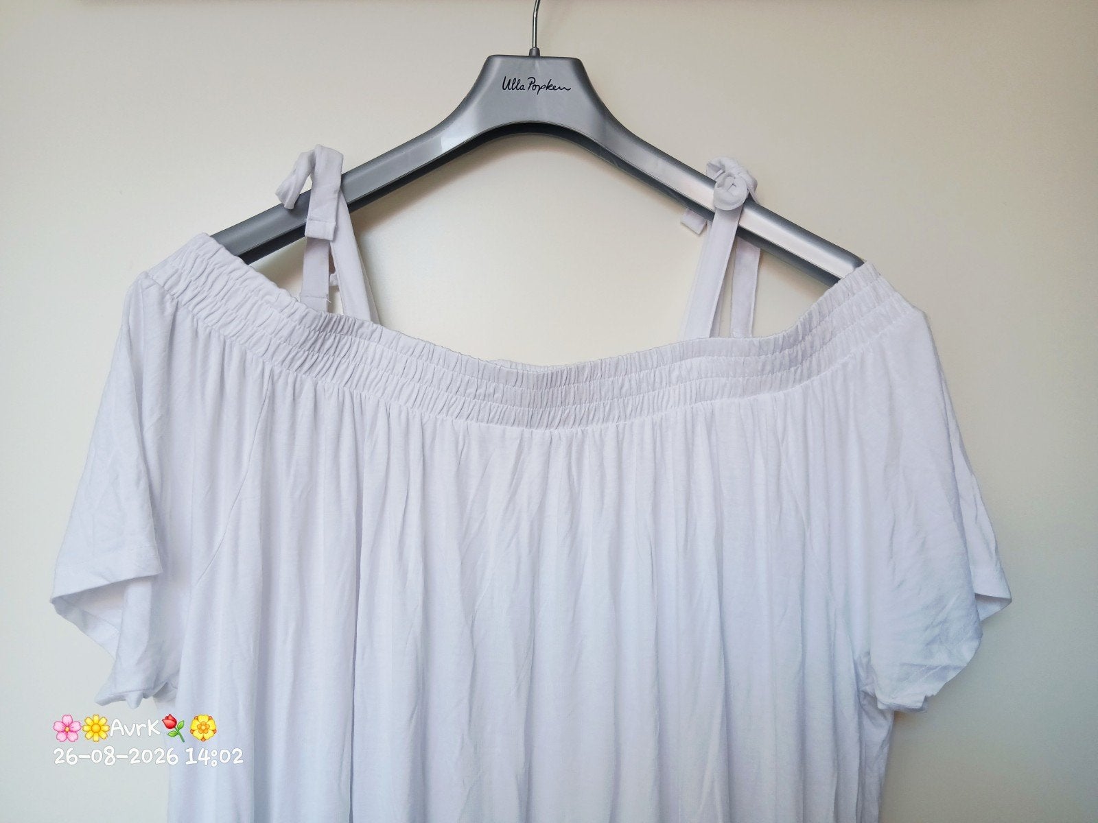 spierwitte jurk off-shoulders ulla popken maat 54-56, Verzenden, Nieuw, Ulla Popken, Wit