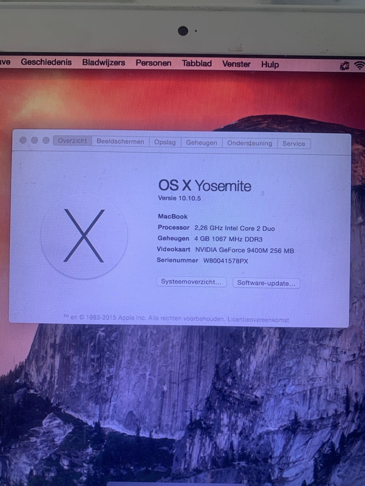 Apple MacBook (2009) - OS X Yosemite - 4GB RAM, Computers en Software, Apple Macbooks, Gebruikt, MacBook, 13 inch, 2 tot 3 Ghz