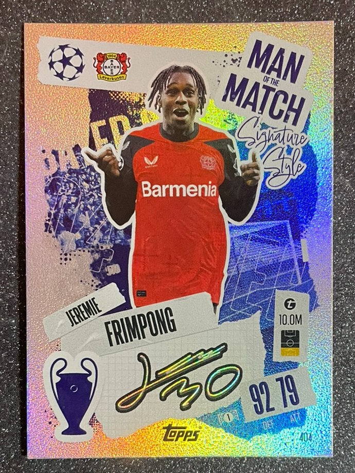 Topps MA 24/25   MotM SIGNATURE STYLE   FRIMPONG   BAYER L., Verzenden, Zo goed als nieuw, Plaatje