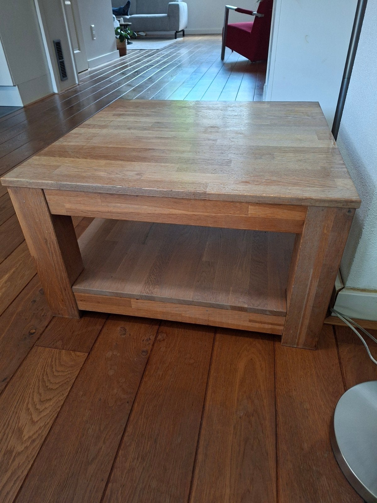 Salontafel massief eiken, Ophalen, Rechthoekig, 50 tot 100 cm, 50 tot 100 cm