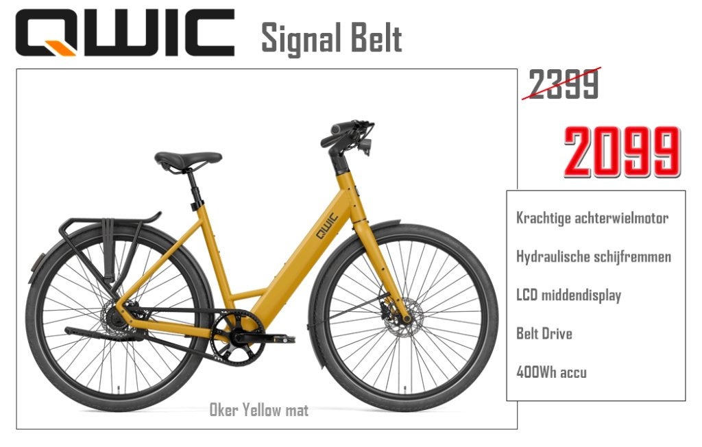 Qwic Signal Trendy Urban E-Bike € 2399 Nu € 2099, Fietsen en Brommers, Ophalen, Qwic, Nieuw, 51 tot 55 cm