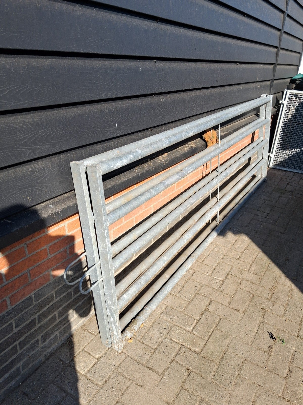 Gegalvaniseerd ijzeren hekwerk. land hekken., Tuin en Terras, Ophalen, Met poort, Gebruikt, Tuinhek