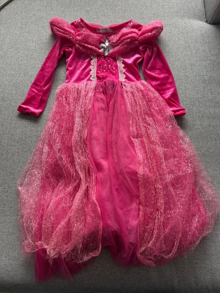 31. Carnaval - Prinsessenkleed maat 116-122, Ophalen of Verzenden, Zo goed als nieuw, 122 t/m 128, Meisje