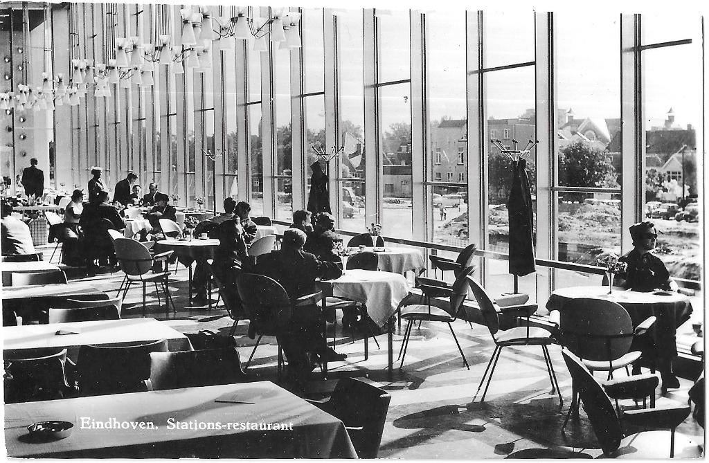 AK Eindhoven - Stations-restaurant, Verzenden, 1960 tot 1980, Ongelopen, Noord-Brabant