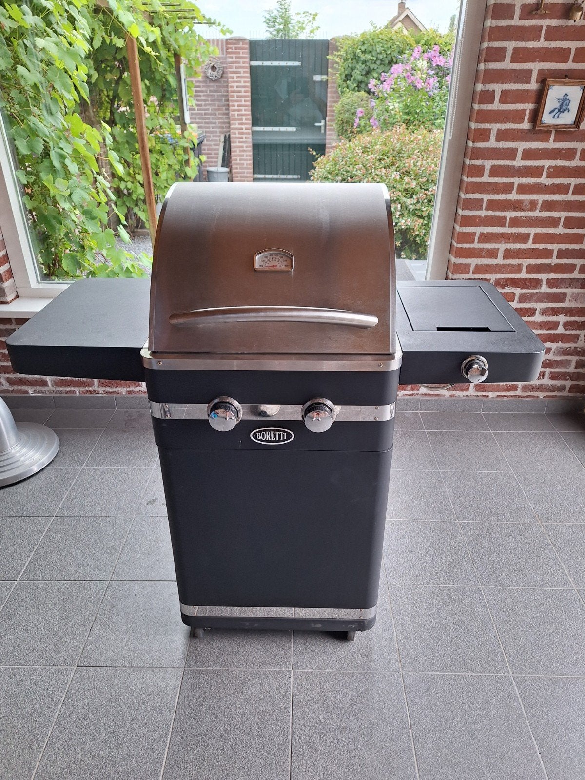 gasbarbecue met zij brander merk boretti, Ophalen, Gebruikt, Borretti