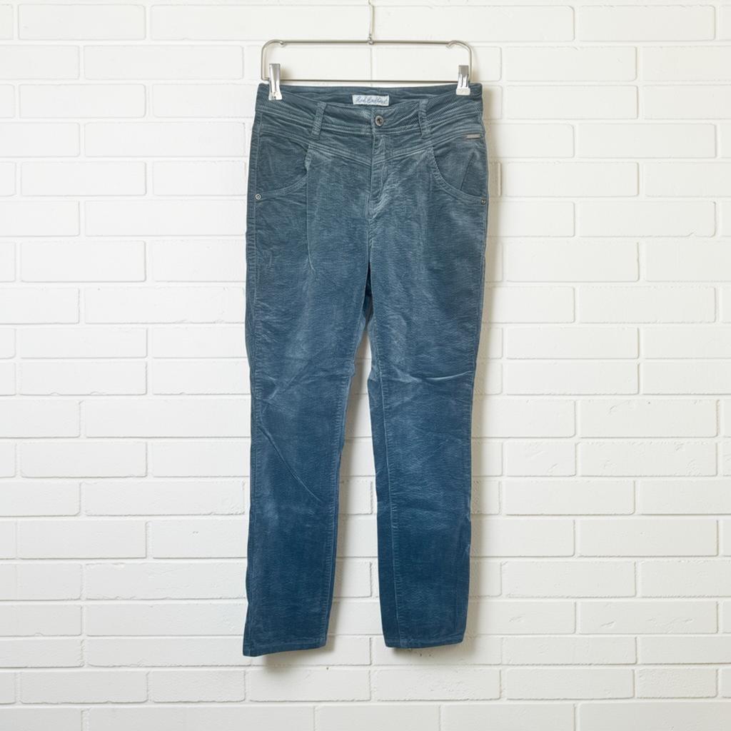 Red Button Broek Maat36 Blauw Corduroy Straight Leg SRB 4084, Rb, Zo goed als nieuw, W28 - W29 (confectie 36), Rb