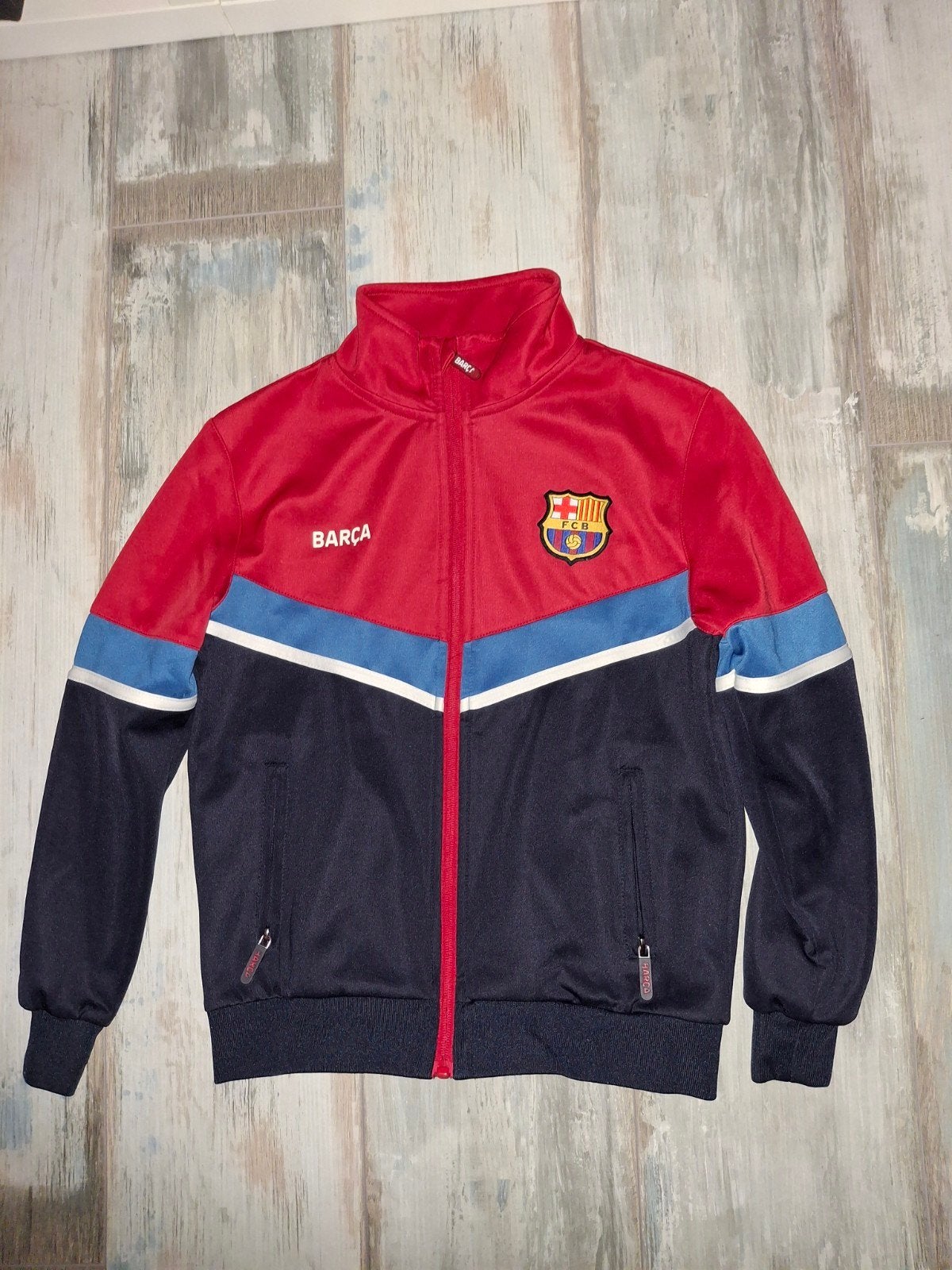Barcelona trainingspak maat 140, Maat XS of kleiner, Ophalen of Verzenden, Gebruikt, Trainingspak