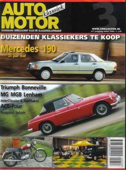 AMK 3 2008 : Mercedes Benz 190 - Amphibie - MG MGB GT, Ophalen of Verzenden, Gelezen, Algemeen