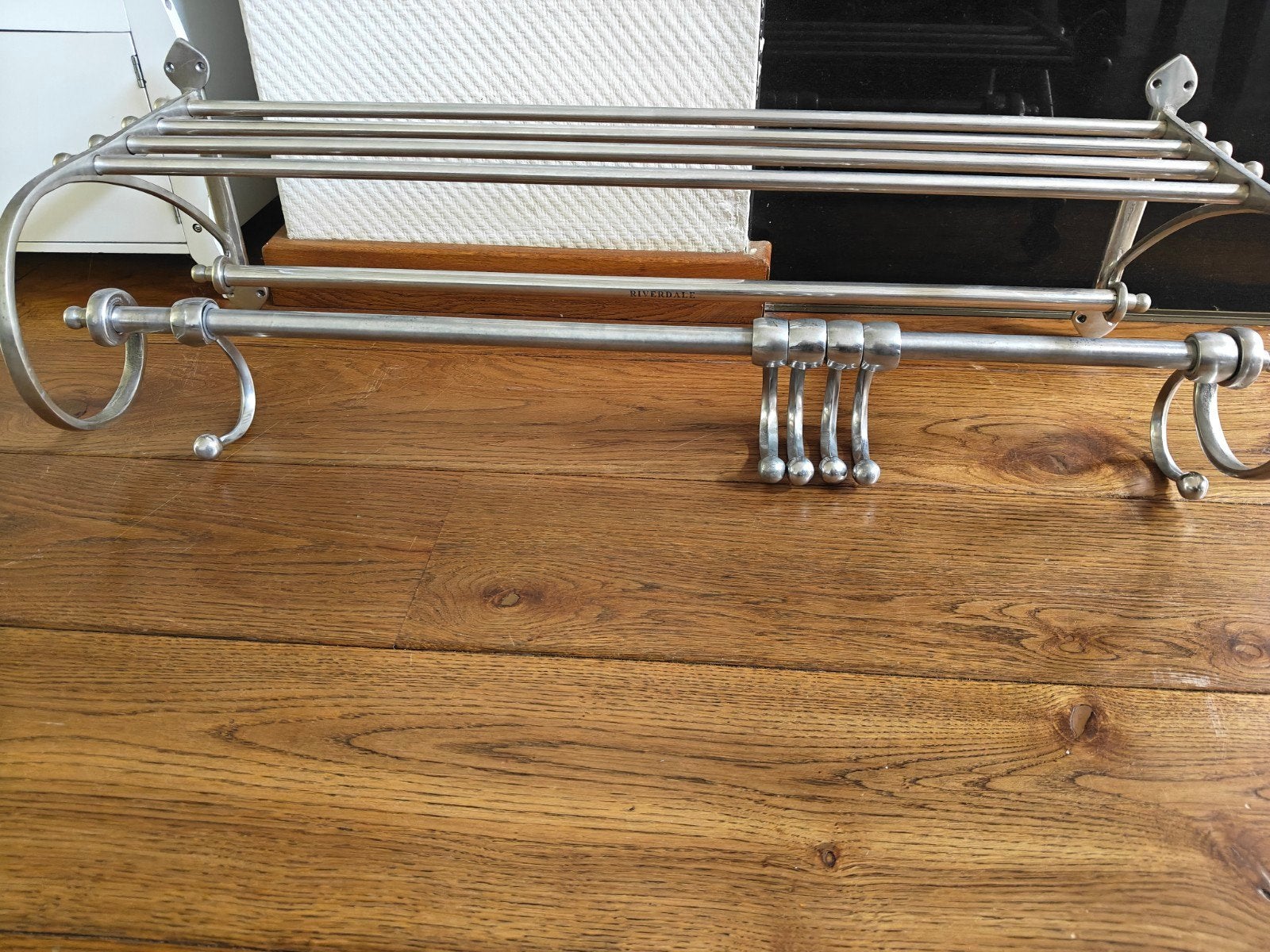 Riverdale wandkapstok met hoedenplank en haken, Huis en Inrichting, Wandkapstok, Gebruikt, Ophalen of Verzenden, Minder dan 100 cm