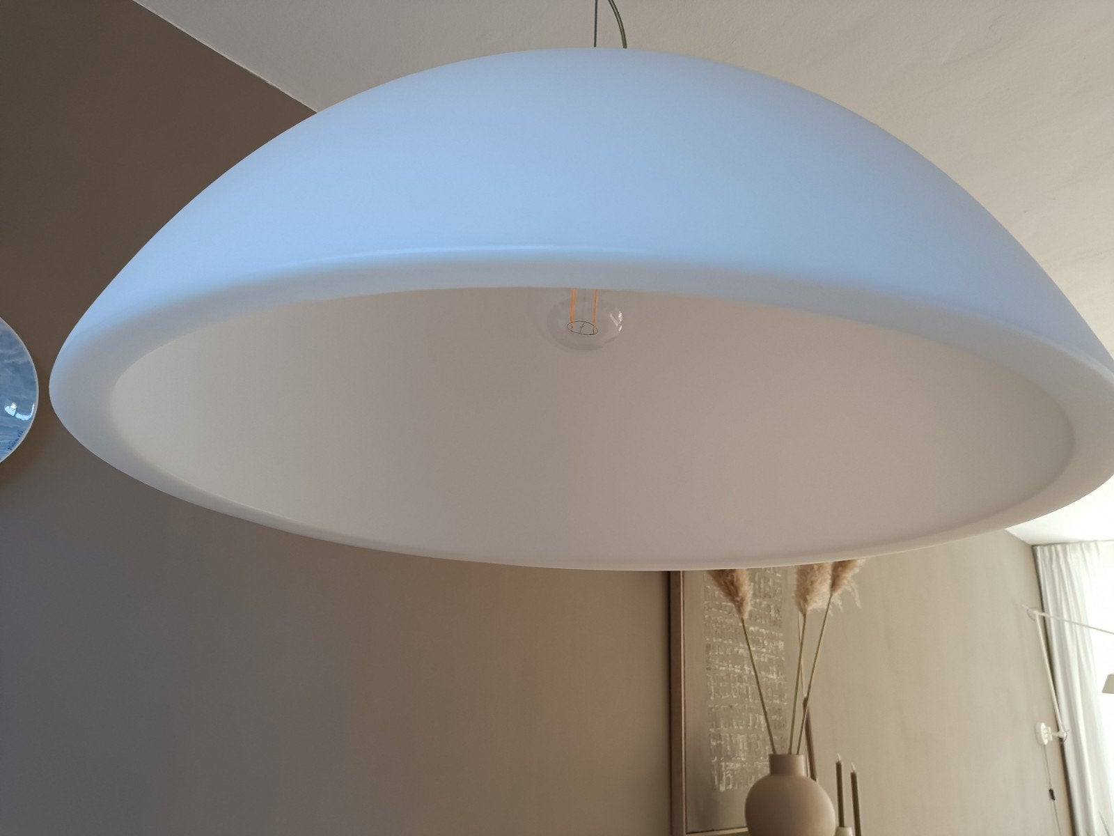 Basic dome Kayradome 90 cm wit. Aad Verboom, Ophalen, Kunststof, E27 (groot), Zo goed als nieuw