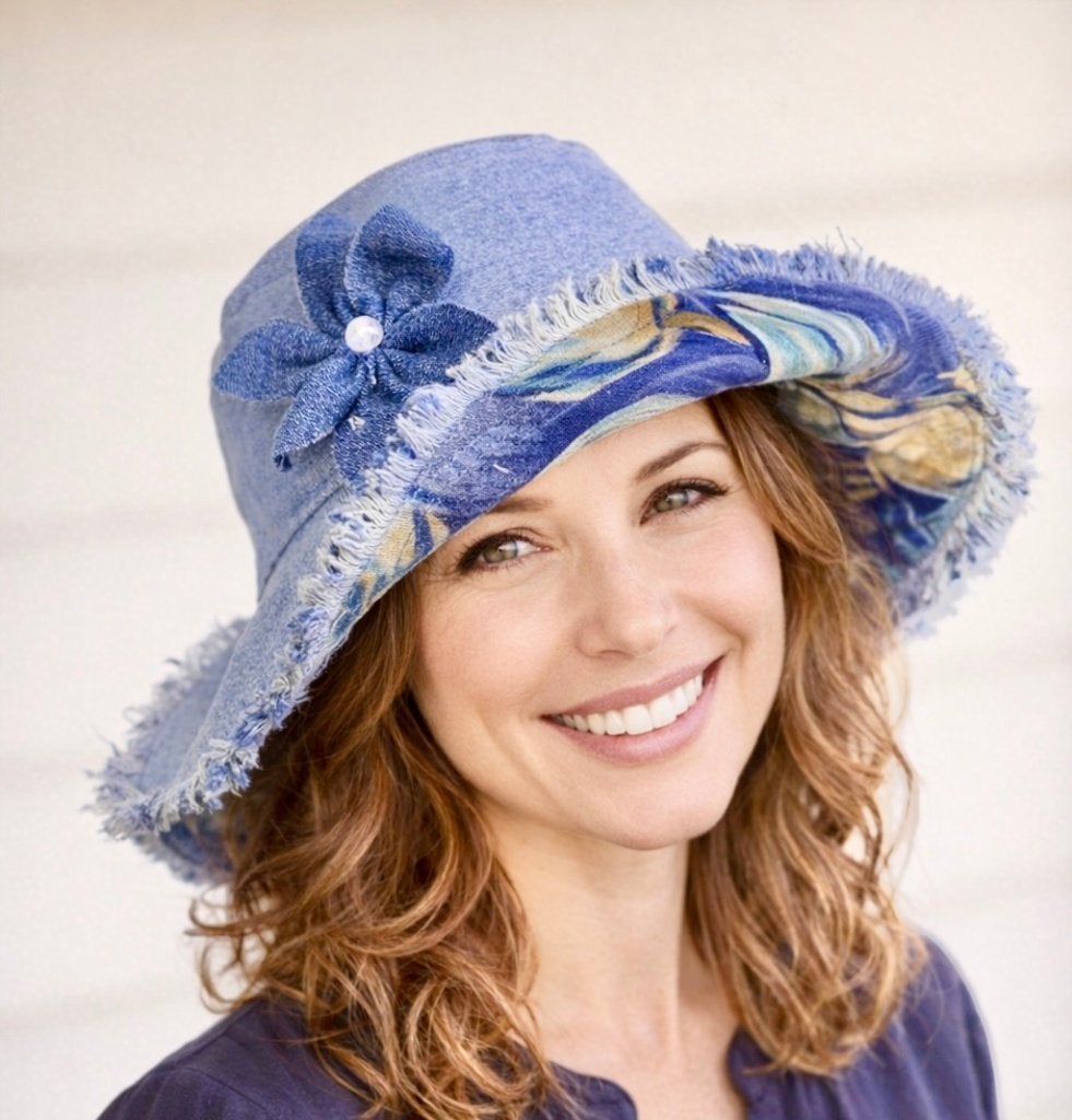 Denim buckethat, vissershoed, dameshoed, Kleding | Dames, Hoeden en Petten, Ophalen of Verzenden, Nieuw, 58 cm (L, 7¼ inch) of meer