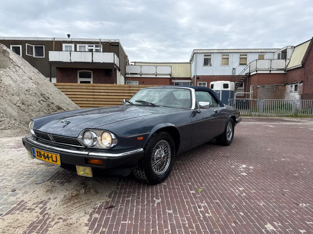 Jaguar XJS 5.3 Convertible V12 AUT 1989 Blauw / Uniek /, Auto's, Jaguar, Automaat, Blauw, Origineel Nederlands, Bruin