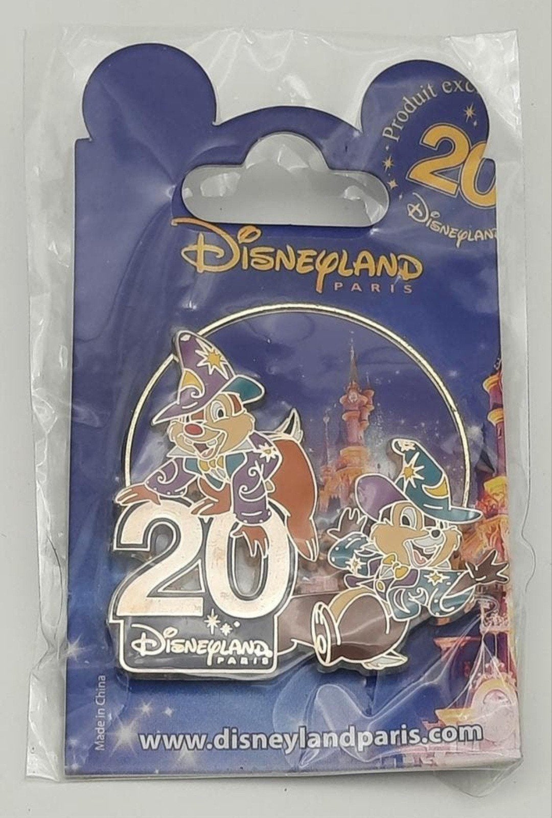Disneyland Paris 20 jaar met Knabbel & Babbel pin 2012 NIEUW, Ophalen of Verzenden, Overige figuren, Nieuw, Overige typen