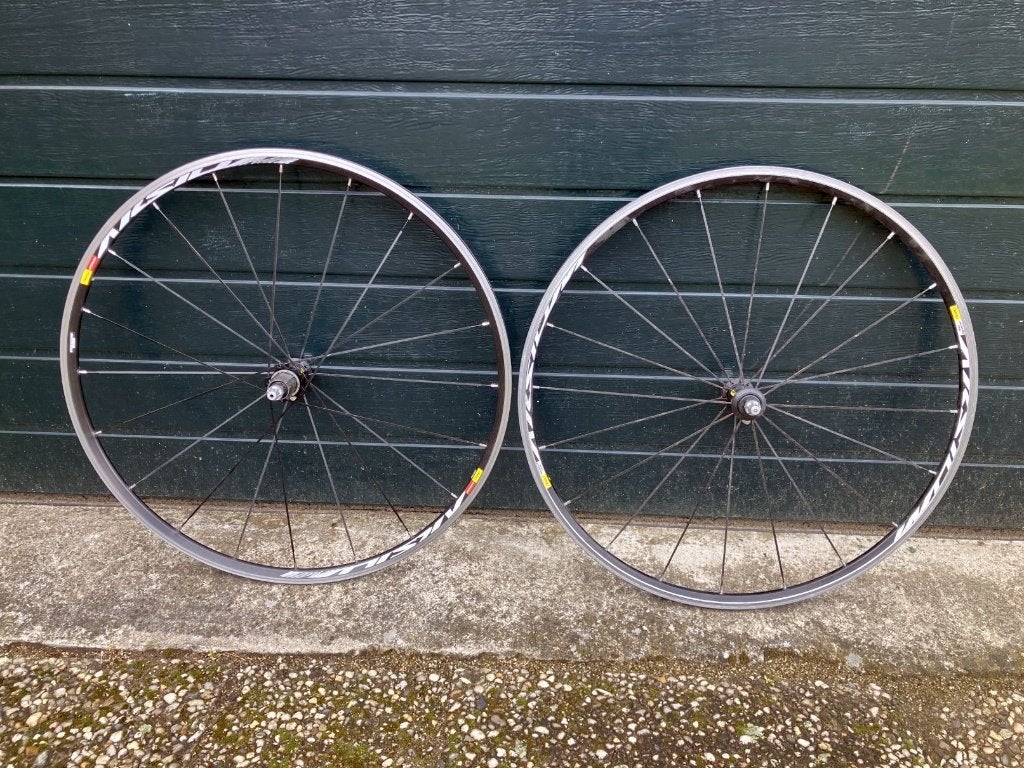 Wielset Mavic Aksium Campagnolo 9/10/11 spd., Wiel, Gebruikt, Ophalen of Verzenden, Racefiets