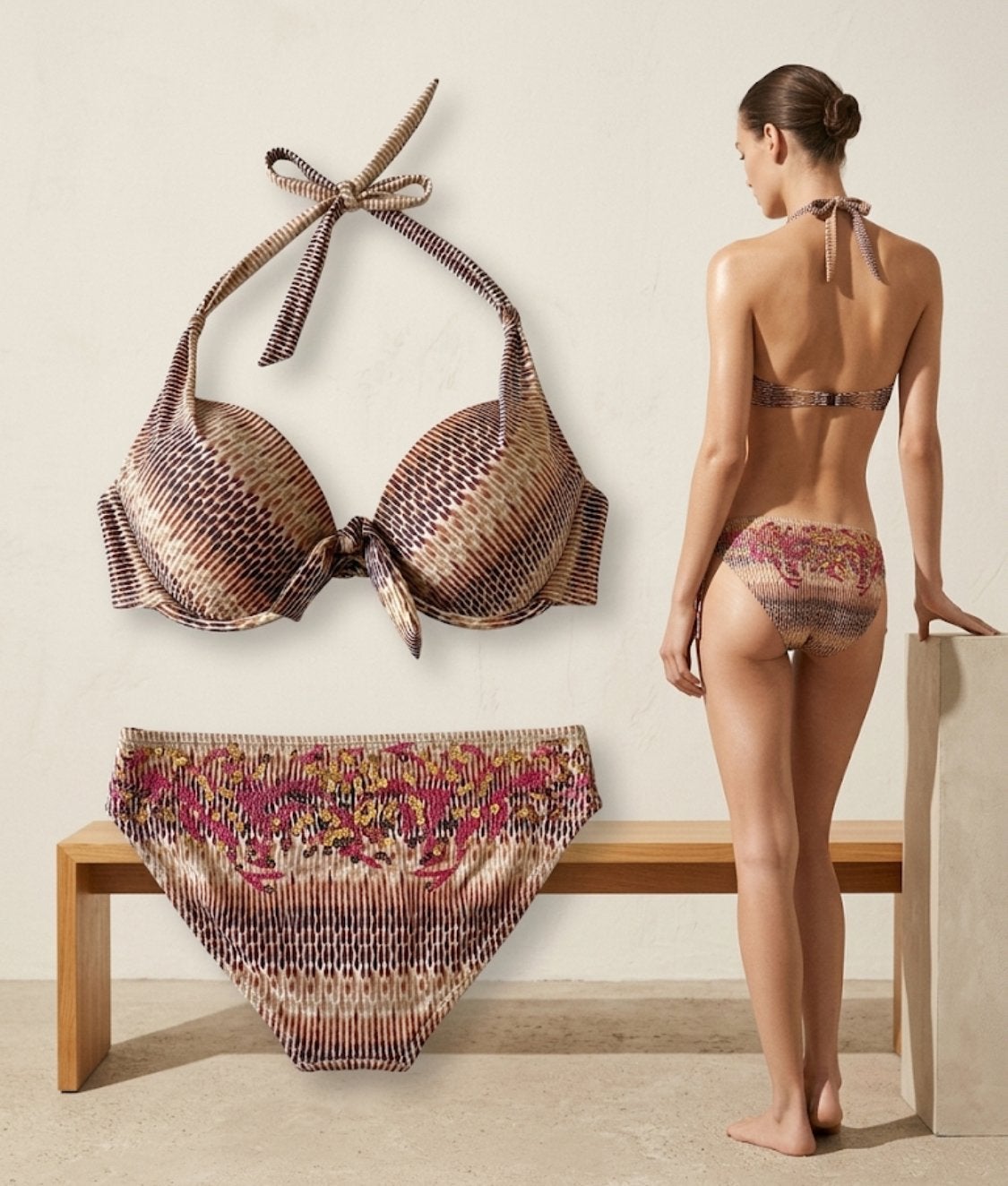 Lingadore Bikini Set - Nieuw met labels, Kleding | Dames, Ophalen of Verzenden, Nieuw, Bruin, Bikini