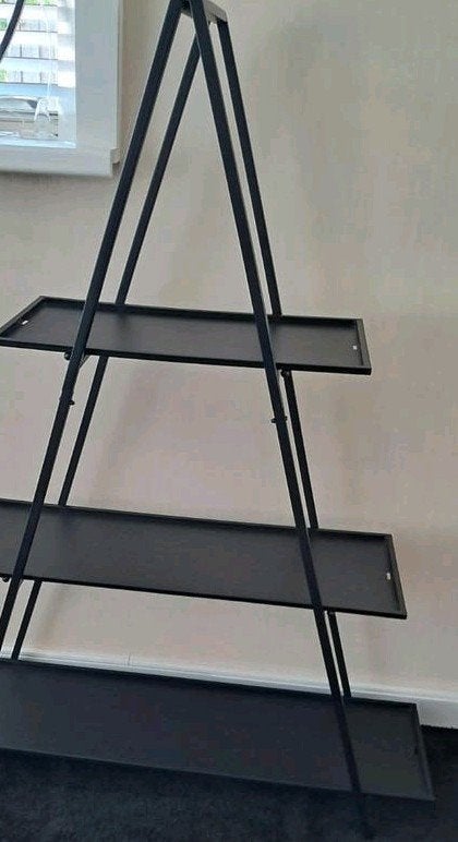 Grote zwarte etagère - 130x100x30 cm, Huis en Inrichting, Ophalen, Etagère, Gebruikt, Metaal