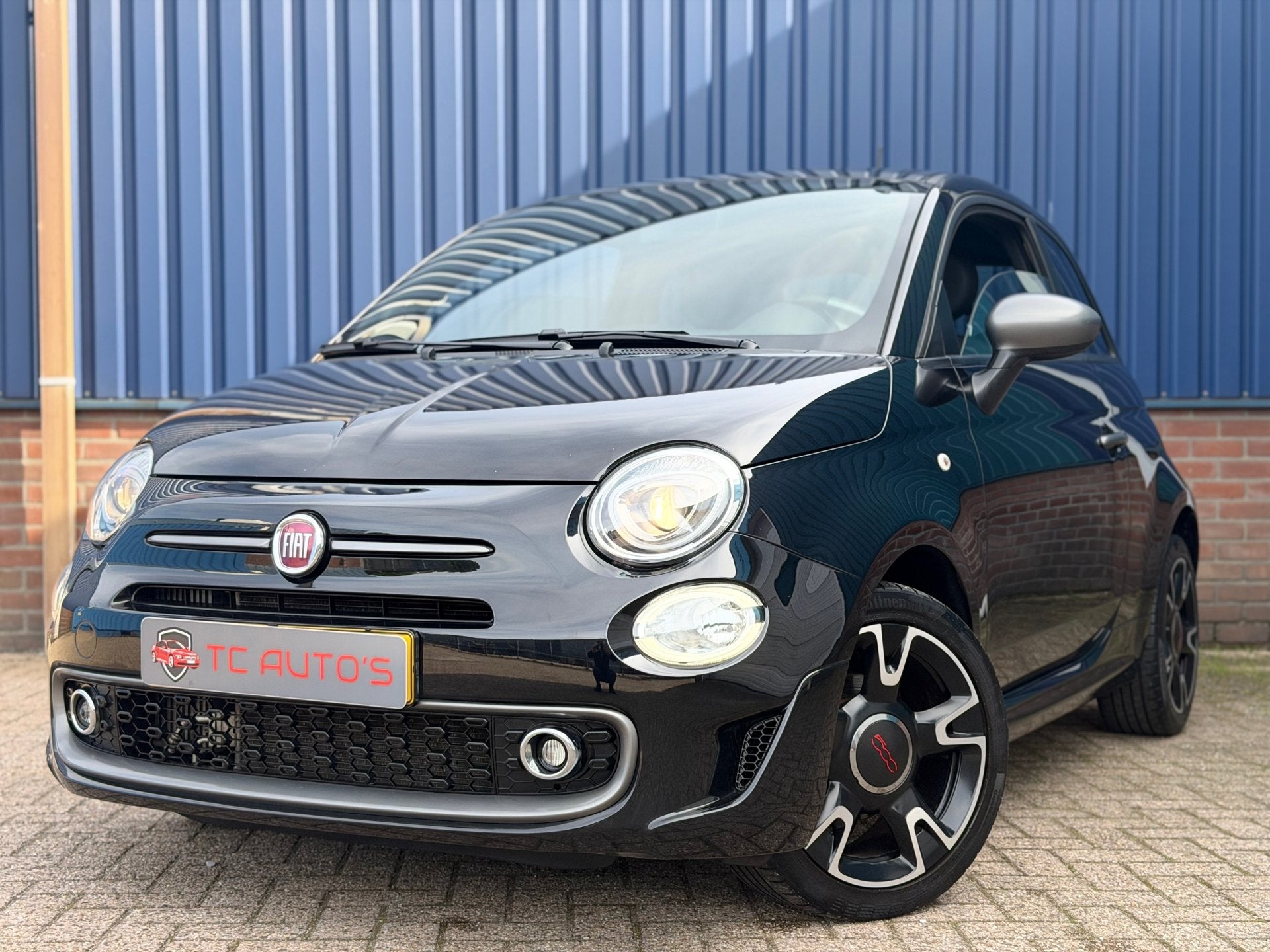 Fiat 500 0.9 TwinAir Turbo Sport 500S Carplay, PDC, Leer NL, Voorwielaandrijving, Euro 6, Zwart, Origineel Nederlands