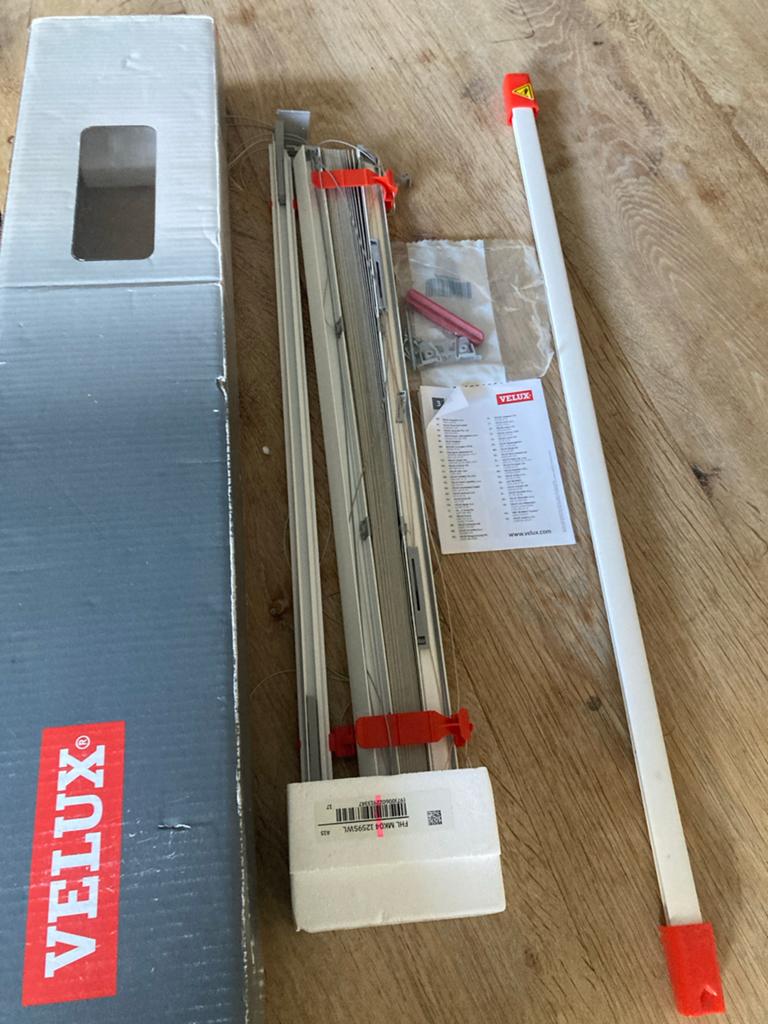 Velux FHL MK04 1259SWL  plisse gordijn, Rolgordijn, Verzenden, Wit, Nieuw
