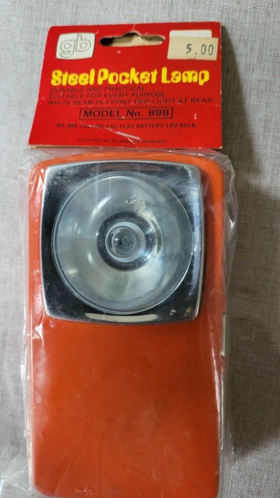 Vintage metalen zaklamp, Ophalen of Verzenden, Overige typen