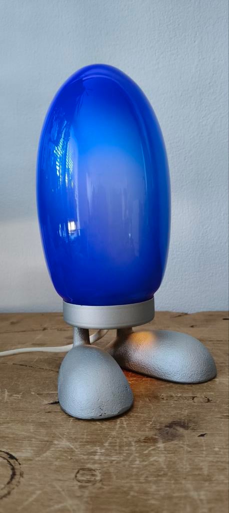 IKEA Fjorton 'Dino Egg' tafellamp blauw, Ophalen, Zo goed als nieuw, Minder dan 50 cm