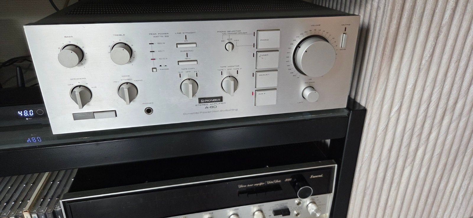 PIONEER A-80 – 1983 – HIGH-END MONSTER, Audio, Tv en Foto, Ophalen, Refurbished, Pioneer, 120 watt of meer