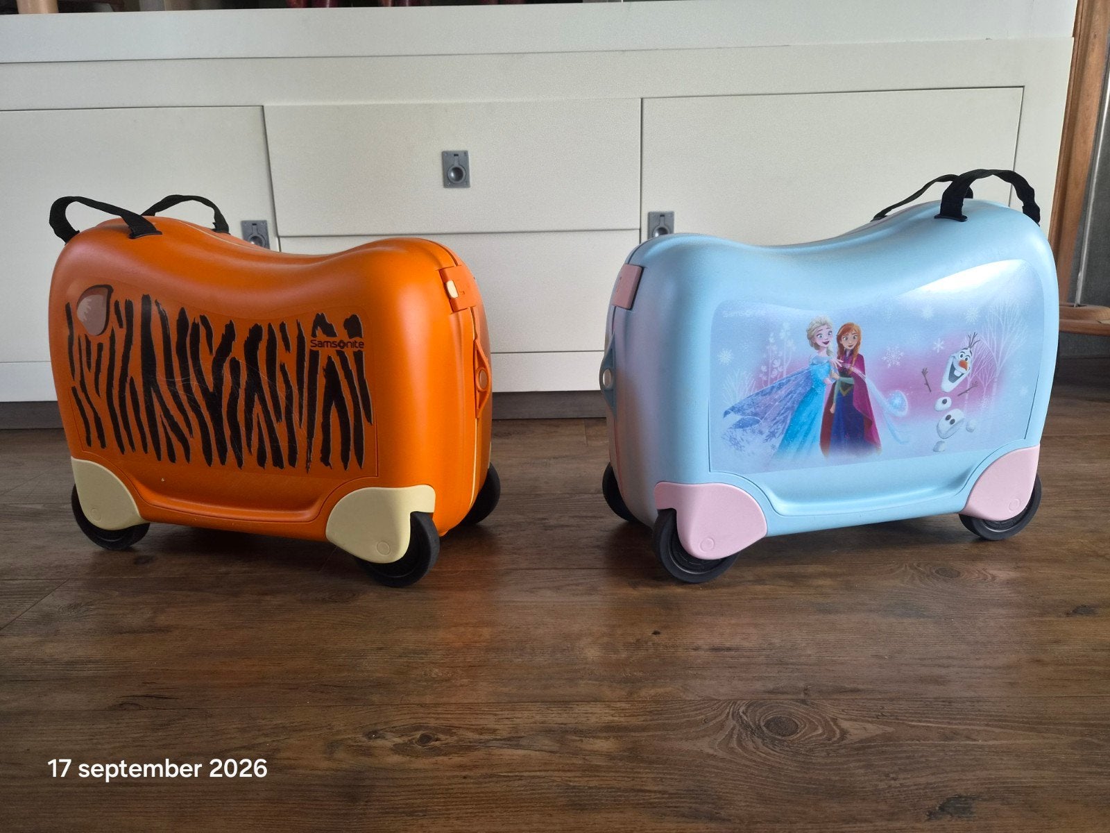 Samsonite kinder reiskoffer - Slechts 1x gebruikt, 40 tot 60 cm, 20 tot 30 cm, Oranje, Zo goed als nieuw