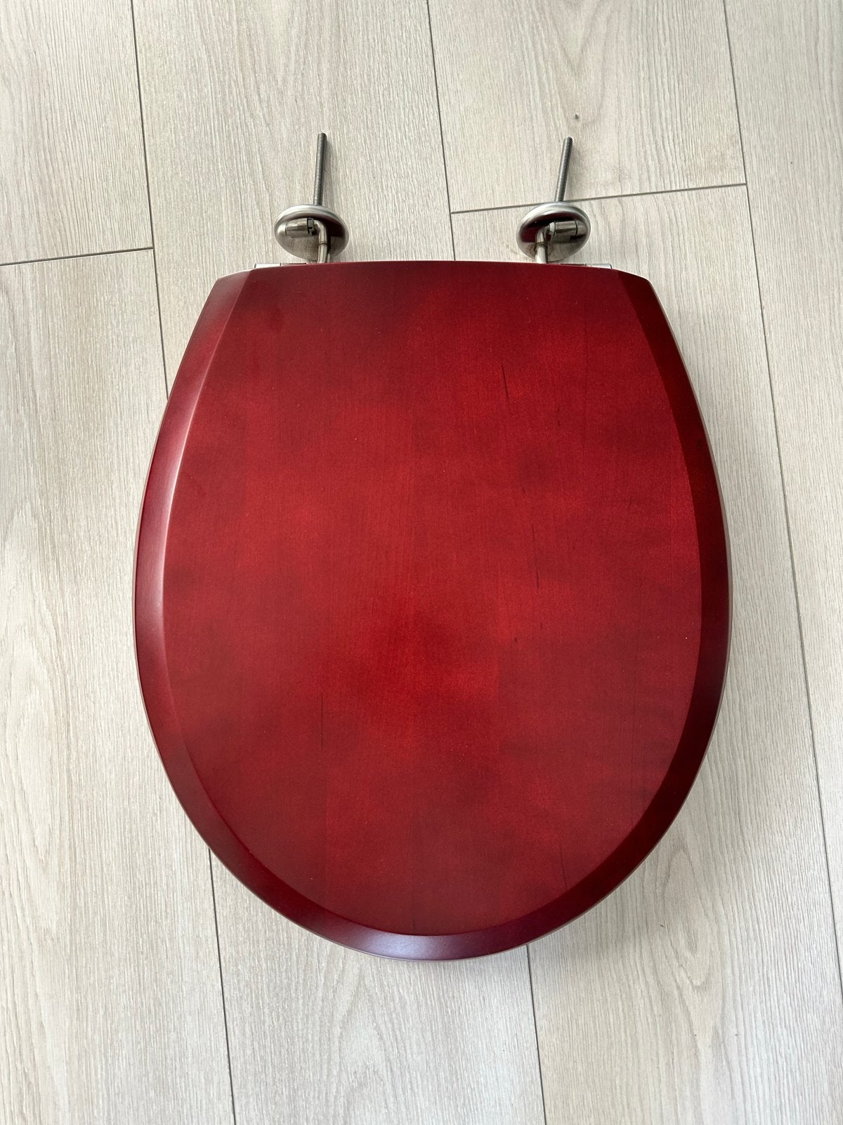 Pressalit houten toiletzitting / wc-bril – Massief hout, Doe-het-zelf en Verbouw, Ophalen, Gebruikt, Toilet