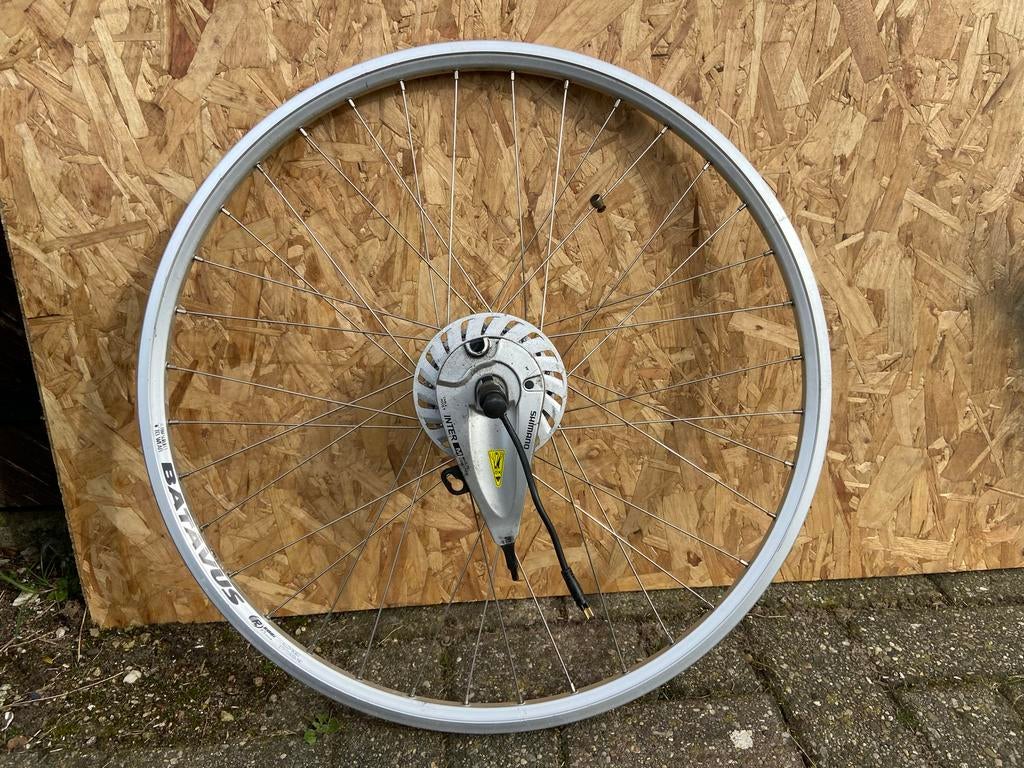 Voorwiel motor Batavus fiets 3 pins, Fietsen en Brommers, Fietsonderdelen, Ophalen of Verzenden, Gebruikt