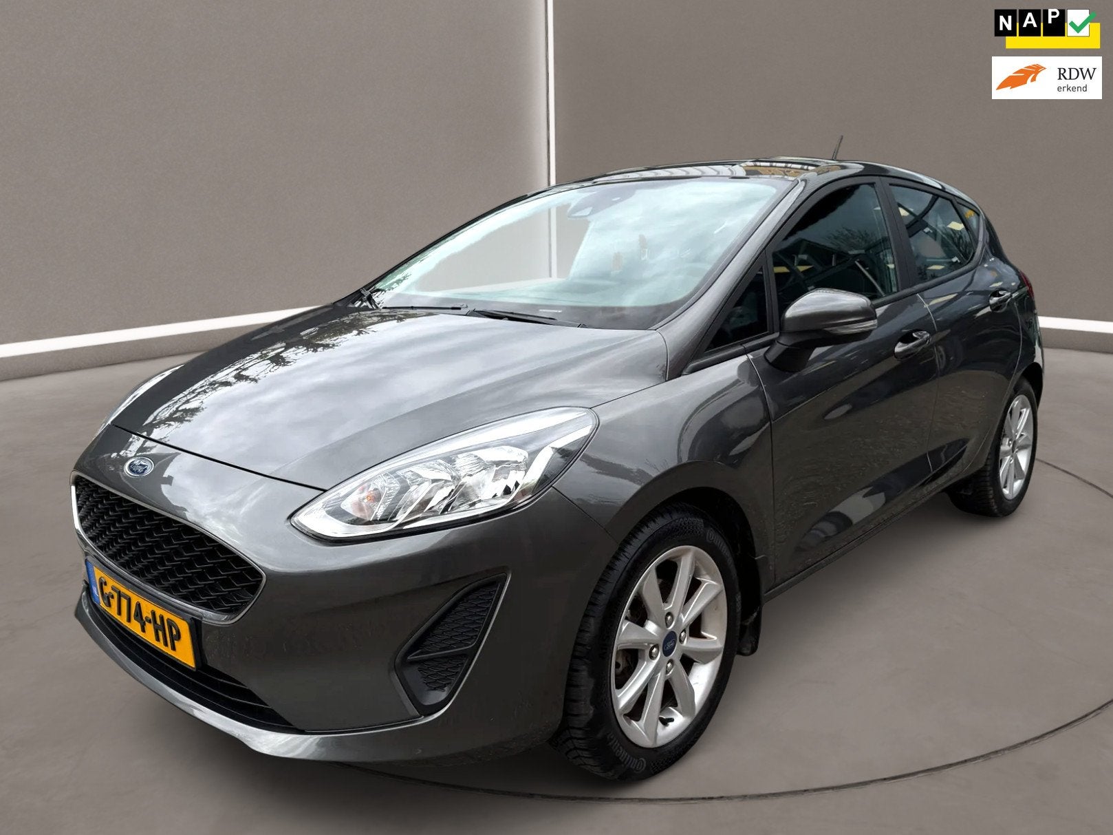 Ford Fiesta 1.1 Trend 85 Pk 5 deurs Airco Navi Pdc 108 dkm N, Lichtsensor, Stof, Gebruikt, 49 €/maand