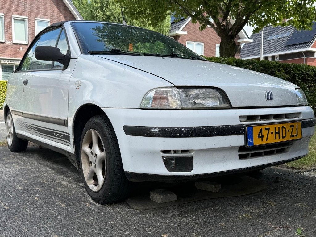 Fiat Punto Cabrio s 1995 Wit, Auto's, Fiat, Voorwielaandrijving, 1242 cc, 4 cilinders, Cabriolet