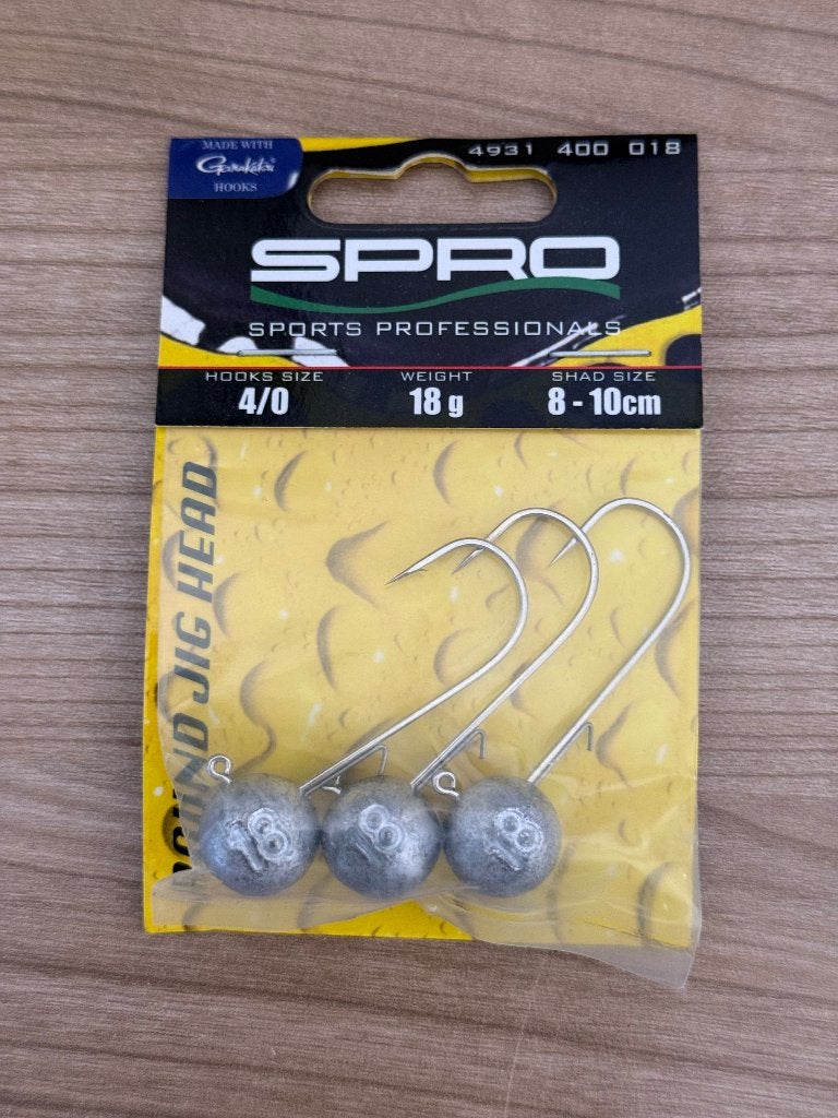 SPRO Jig Head 18 g – haakmaat 4/0 – 3 stuks, Haak, Nieuw, Ophalen of Verzenden, E