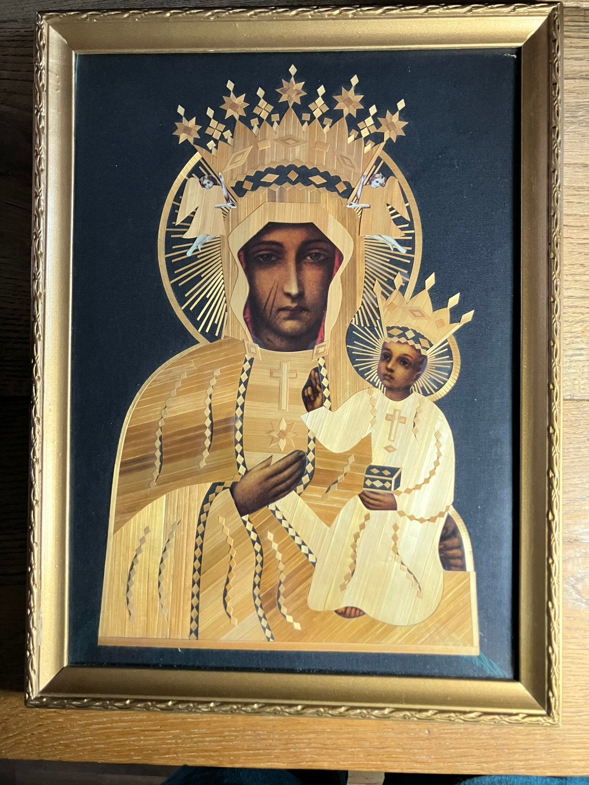 Zwarte Madonna met kind, Antiek en Kunst, Antiek | Religie, Ophalen of Verzenden