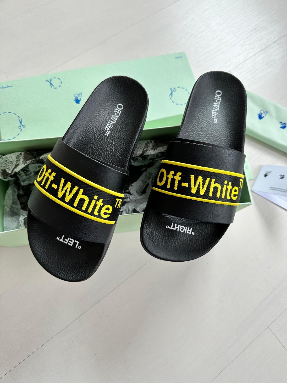 Off White Slides Size 39, Ophalen of Verzenden, Overige maten, Zwart