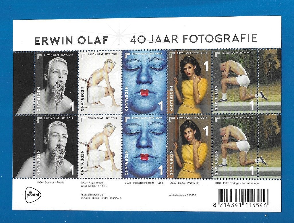 NVPH V3759-3763 Erwin Olaf 49 jaar Fotografie - 2019, Postzegels en Munten, Postzegels | Nederland, Ophalen of Verzenden, Na 1940