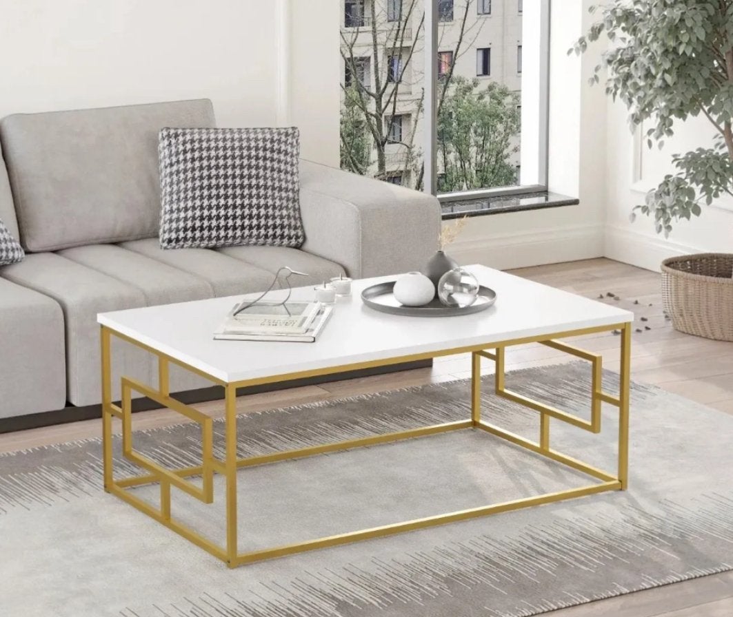 Salontafel Goud Wit - Nieuw, Ophalen, 50 tot 100 cm, Nieuw, 50 tot 100 cm