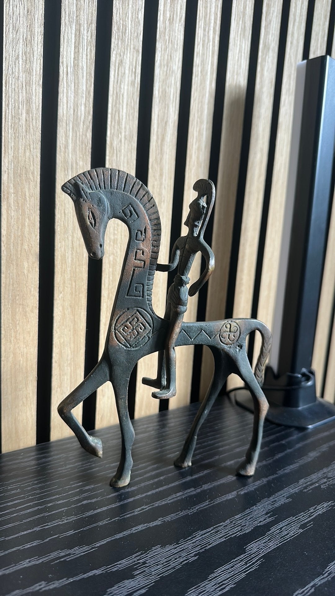 Vintage grieks bronze paard, Ophalen of Verzenden, Zo goed als nieuw