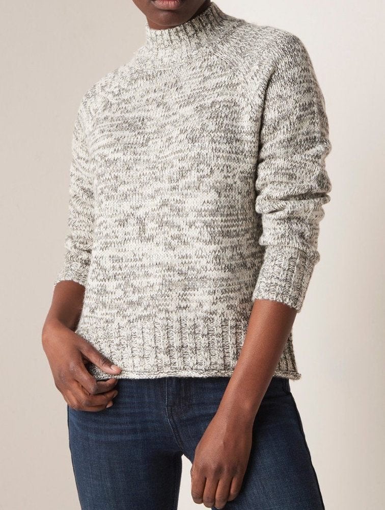 Taifun grofgebreide pullover trui in grijs mêlée wol maat 38, Maat 38/40 (M), Nieuw, Ophalen of Verzenden, Taifun