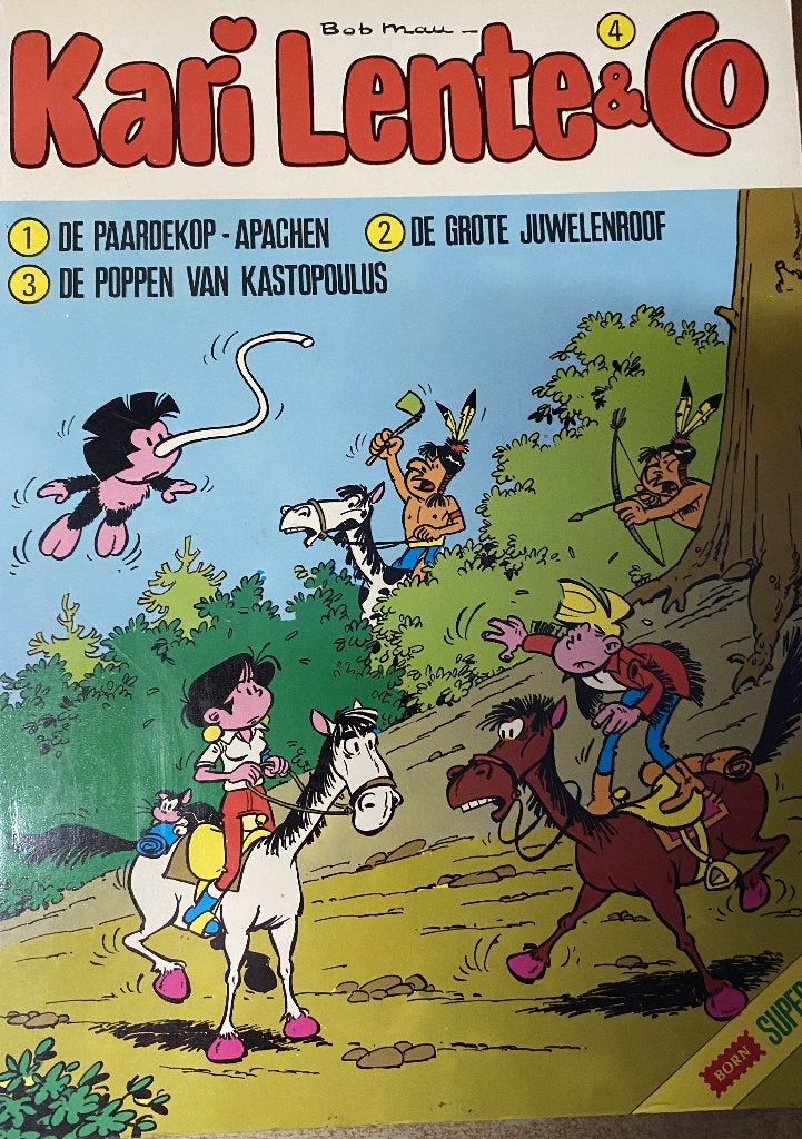 Kari Lente & Co omnibus met 3 zwart-wit verhalen van Bob Mau, Gelezen, Bob Mau, Eén stripboek, Ophalen of Verzenden