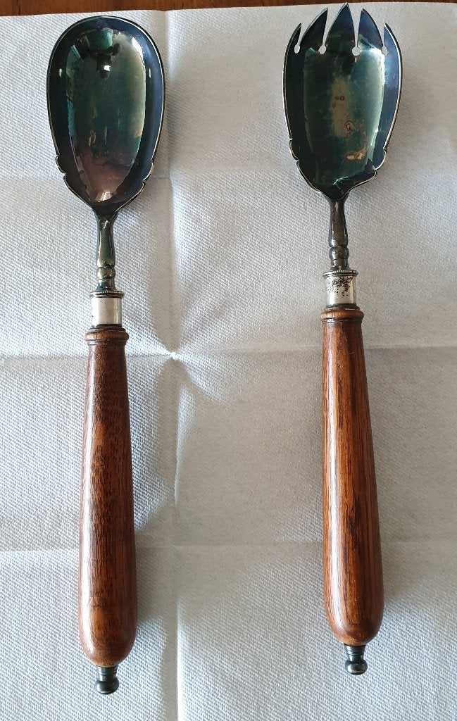 Oud Engelse zilver platte slacouvert, Ophalen of Verzenden, Zilver