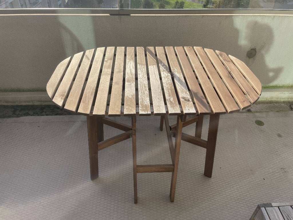 IKEA ASKHOLMEN outdoor table (see measures in description), Ophalen, Gebruikt, Rechthoekig, Hout