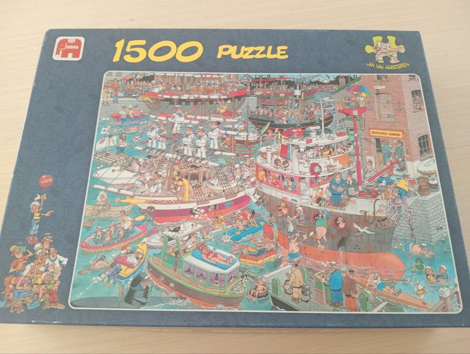 Jan van Haasteren Legpuzzel 1500 stukjes - Haven, Ophalen of Verzenden, 500 t/m 1500 stukjes, Gebruikt, Legpuzzel