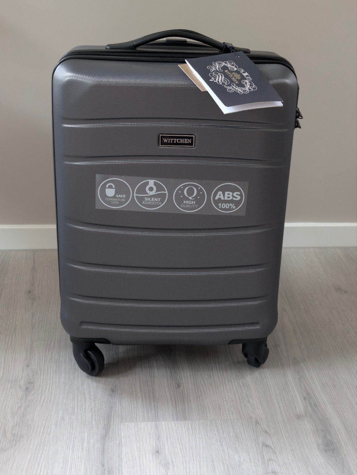 Koffer (Handbagageformaat)  Wittchen metallic grey– Nieuw, 50 tot 60 cm, Hard kunststof, Nieuw, Ophalen of Verzenden