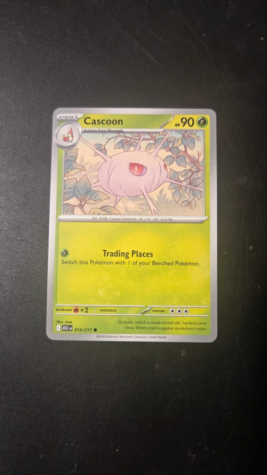 Cascoon 014/217 - Ascended Heroes Pokémon Kaart, Verzenden, Zo goed als nieuw, Losse kaart