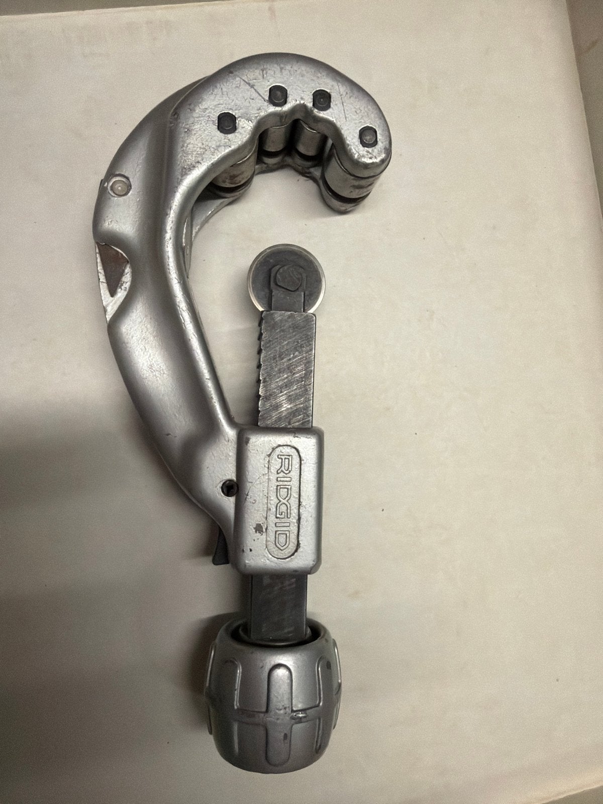 Ridgid pijpsnijder - Robuust en betrouwbaar gereedschap, Ophalen of Verzenden, Gebruikt, Snijgereedschap, Ridgid