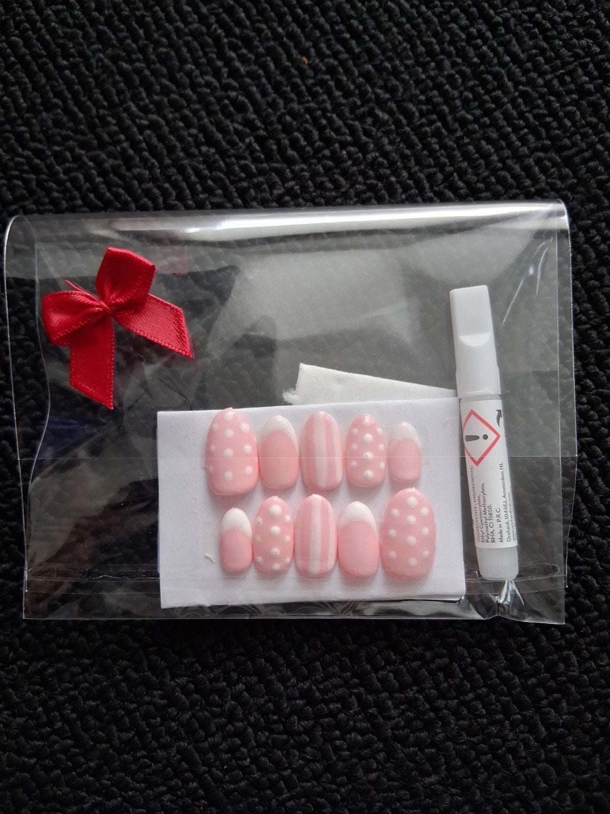 Setje roze nepnagels zelfgemaakt, Ophalen of Verzenden, Nieuw