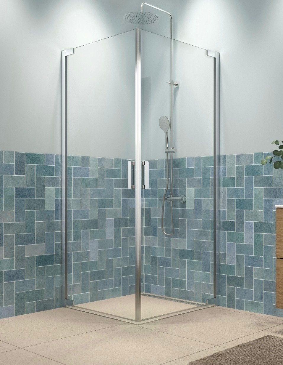 Douchecabine 80x80x197 cm Sealskin Code, Ophalen, Nieuw, Glas, Douche