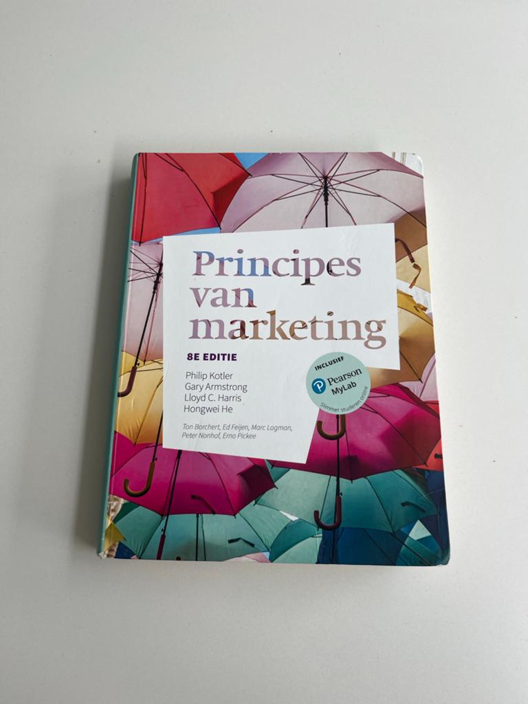 Principes van Marketing - 8e editie, Ophalen of Verzenden, Zo goed als nieuw