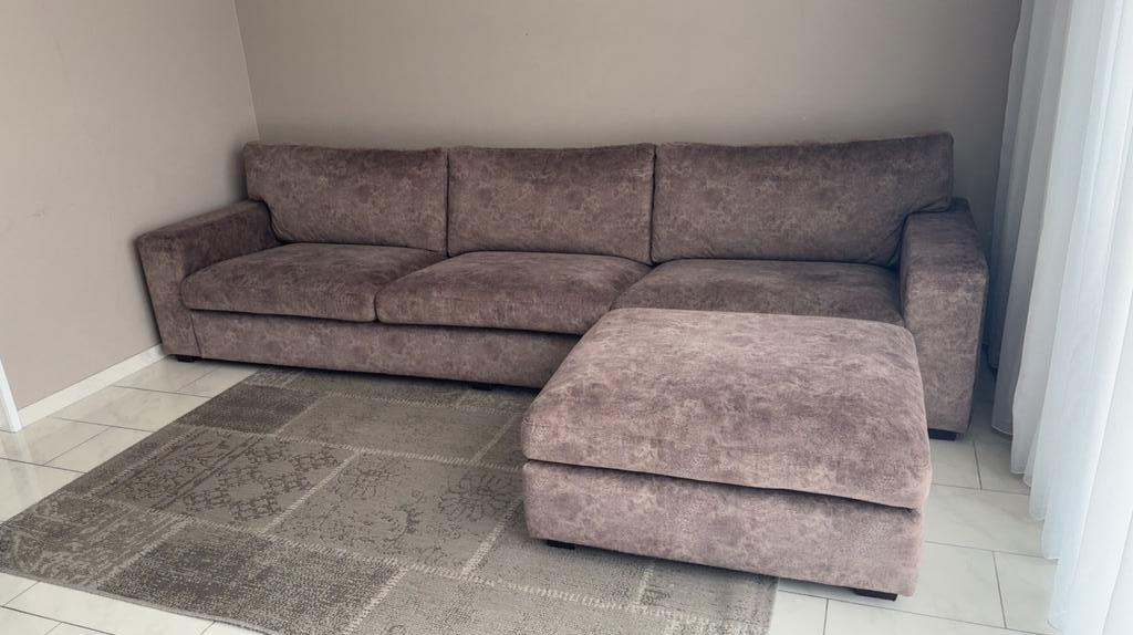 Zo goed als nieuwe bankstel - Modern en comfortabel, Ophalen, 250 tot 300 cm, 100 tot 125 cm, Hoekbank