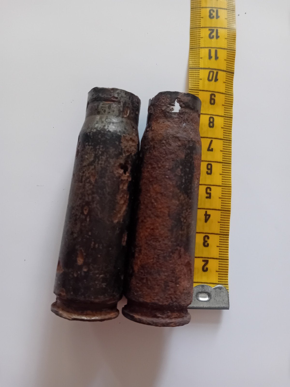 WO2 Duitse MG 151/20 Hulzen Luftwaffe 20x82mm (2 stuks), Ophalen of Verzenden, Duitsland, Hulzen of Bodemvondsten